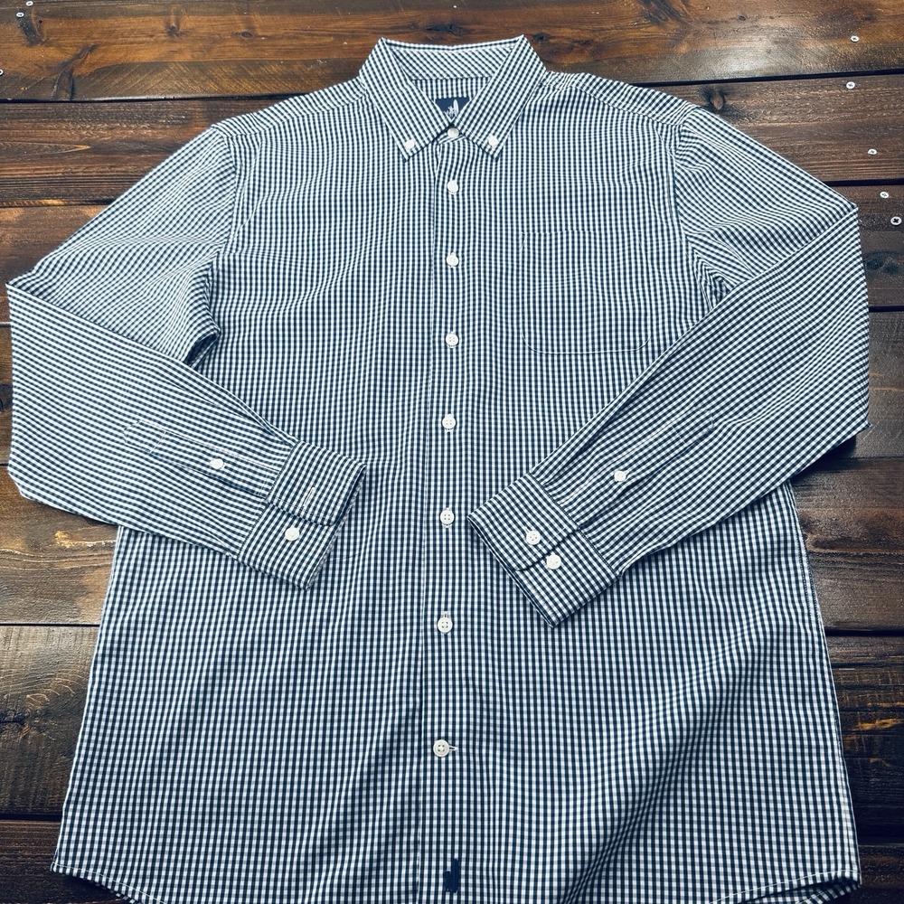 Johnnie O Button Prepformance Blue Gingham Check Shirt Men's Large Preppy NEW - Picture 12 of 12